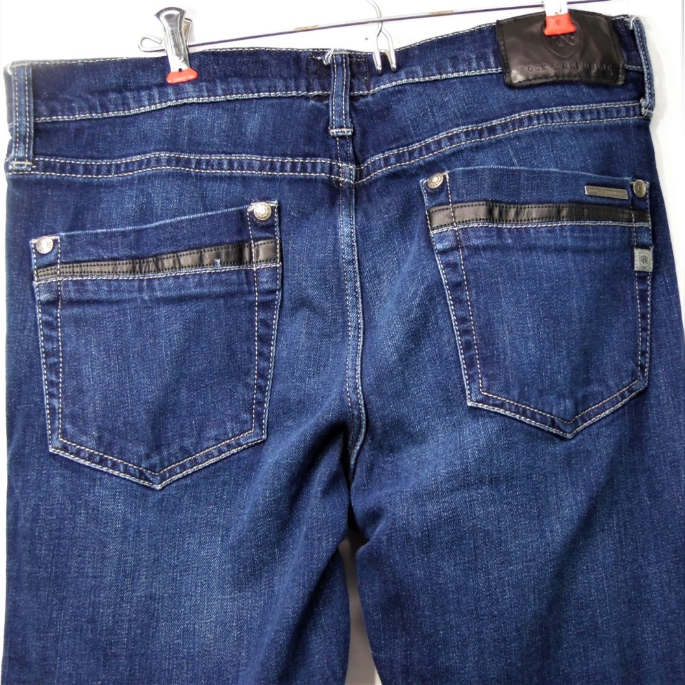 Rock & Republic Neil Dark Blue Denim Jean 34 X 30 - Picture 2 of 8